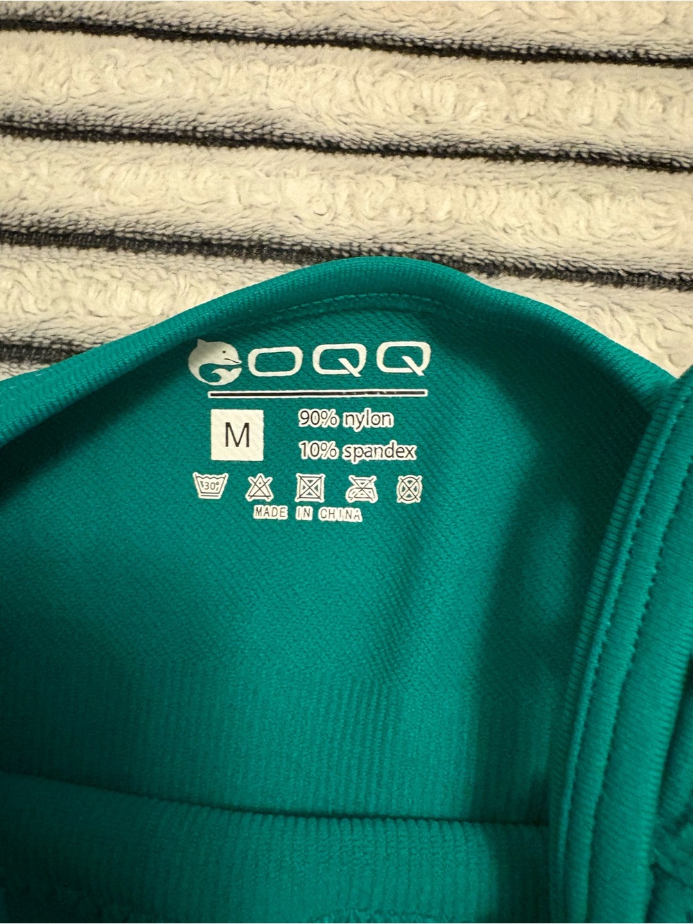 OQQ Men’s Teal Crewneck Sweater - M